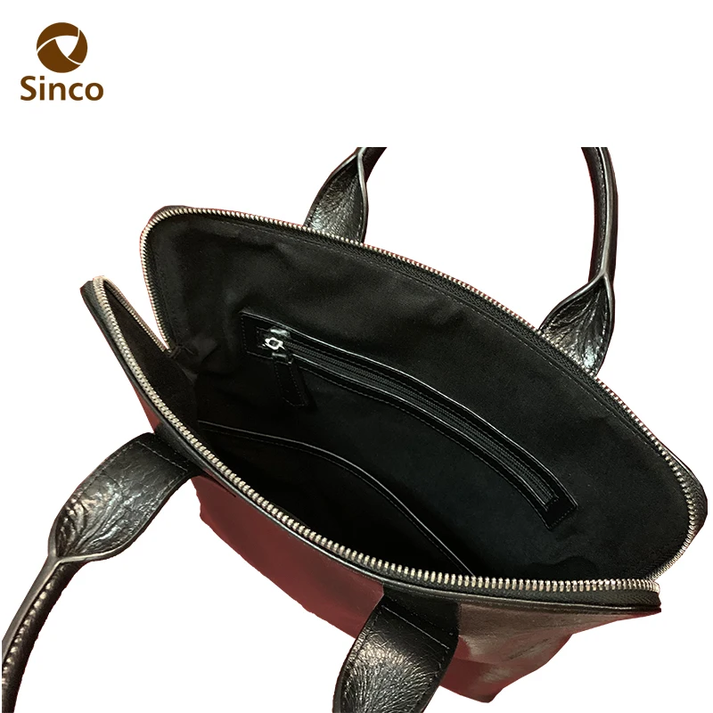 OEM&ODM manufacturer YKK metal zipper vintage laptop bag full grain leather briefcase