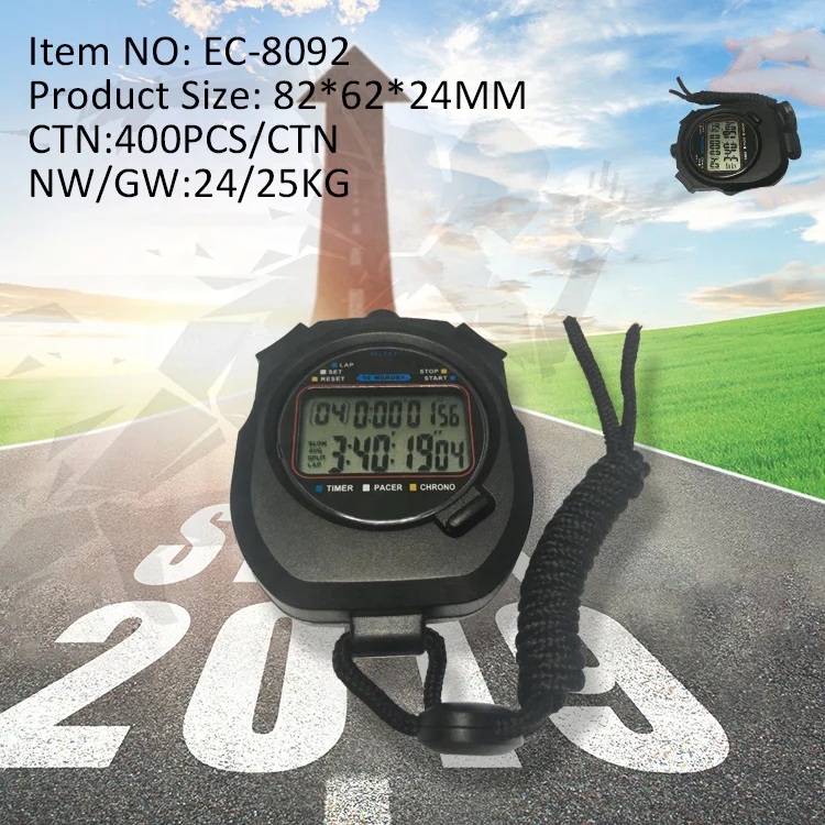 OEM Professional 10 Lap memory Stopwatch,1/100th Second Daily Rainproof Digital Timer clock for Sports Match Coach