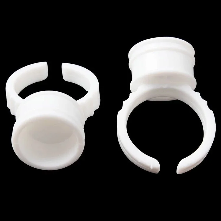 
Wholesale 100 piece/Bag Disposable Plastic Glue Lash Ring Eyelash Extension Glue Holder 