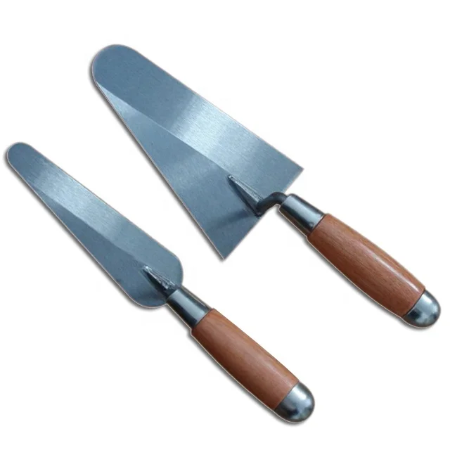 Masonry Trowels with carbon steel blade wooden handle