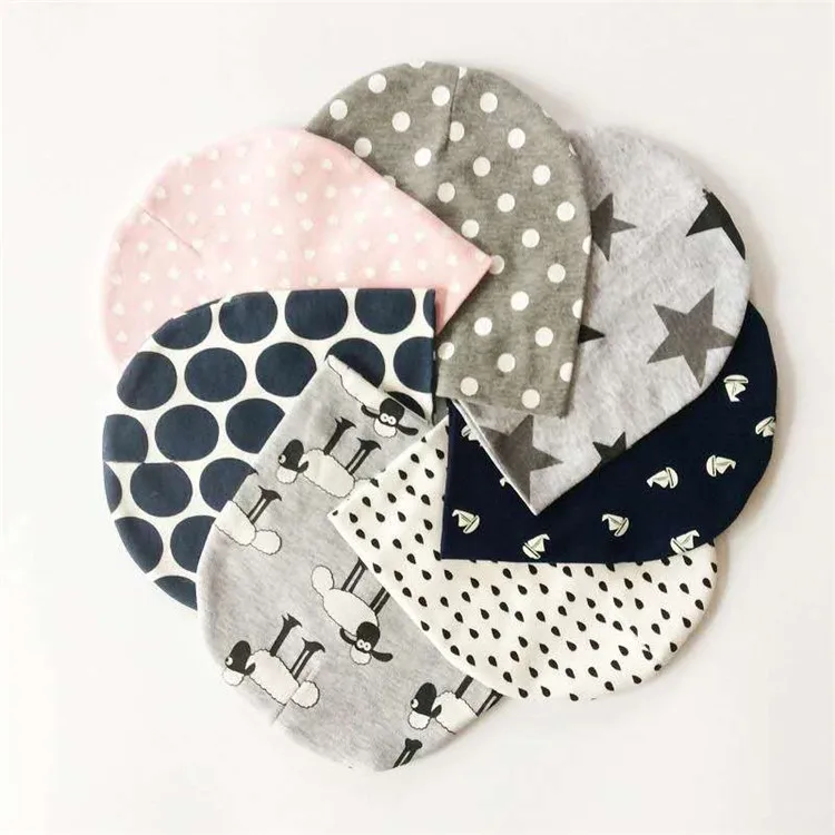 
Factory Price Custom Printed Cotton Newborn Baby Winter Hat 