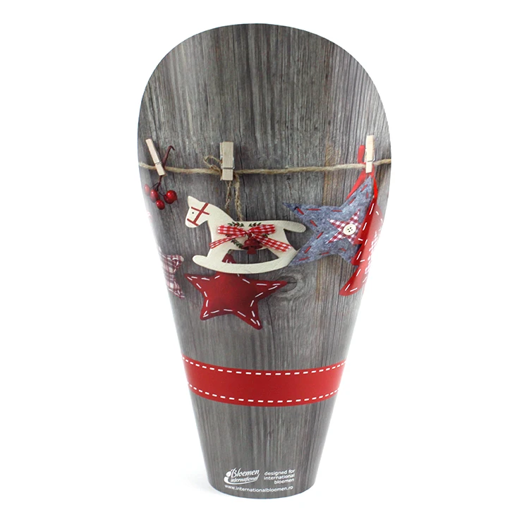 PP Plastic decorative double color flowers indoor pot planter cover for pot wrapping