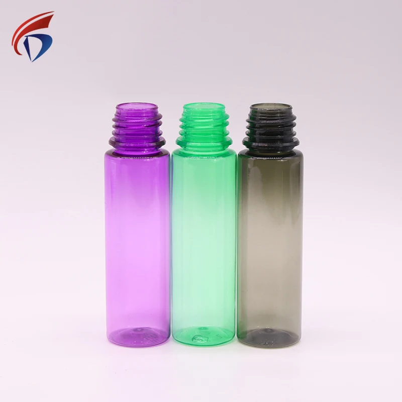 New design 60ml tamper proof 60ml Plastic bottles with threaded caps for color storage or liquid filling