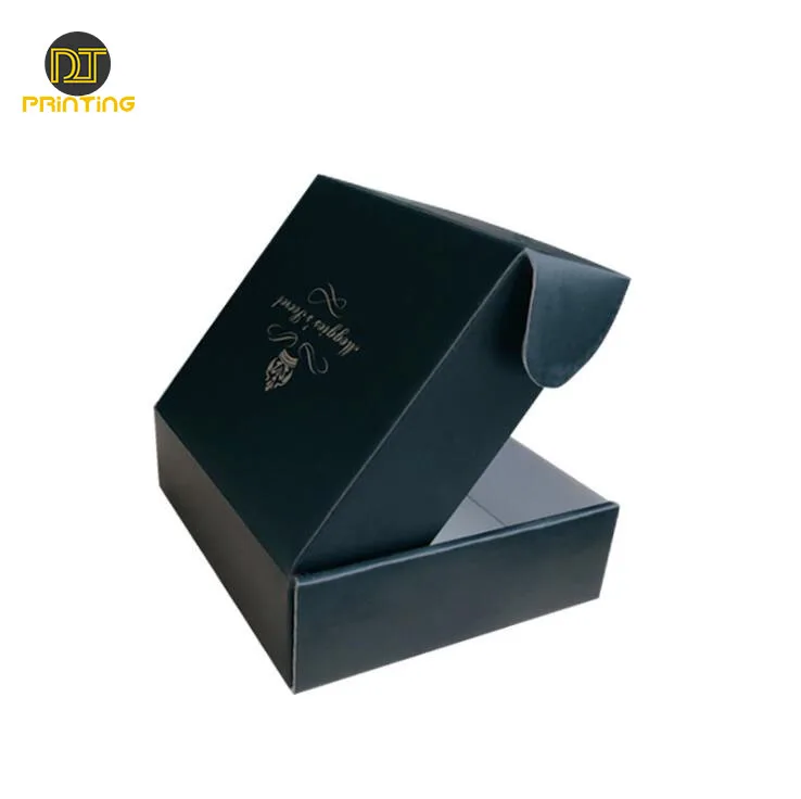 New Arrival Black Corrugated Paper Box Packaging with Own Logo