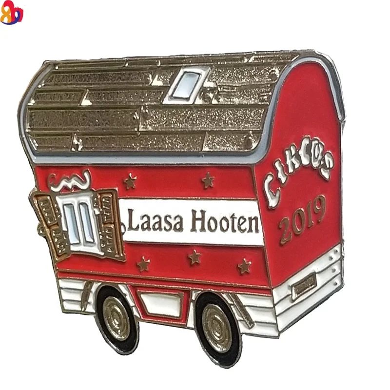 New products  cheap Custom iron stamped  Soft Enamel Cute Car Lapel Pins  with butterfly clutch