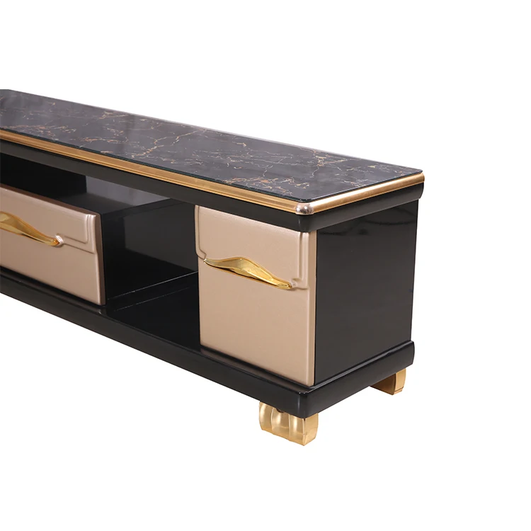 
new modern luxury mdf black and gold tv stand living room furniture pictures 