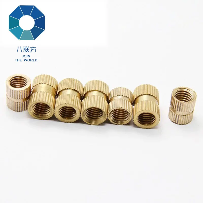 Threaded insert knurled brass  nuts for plastic injection