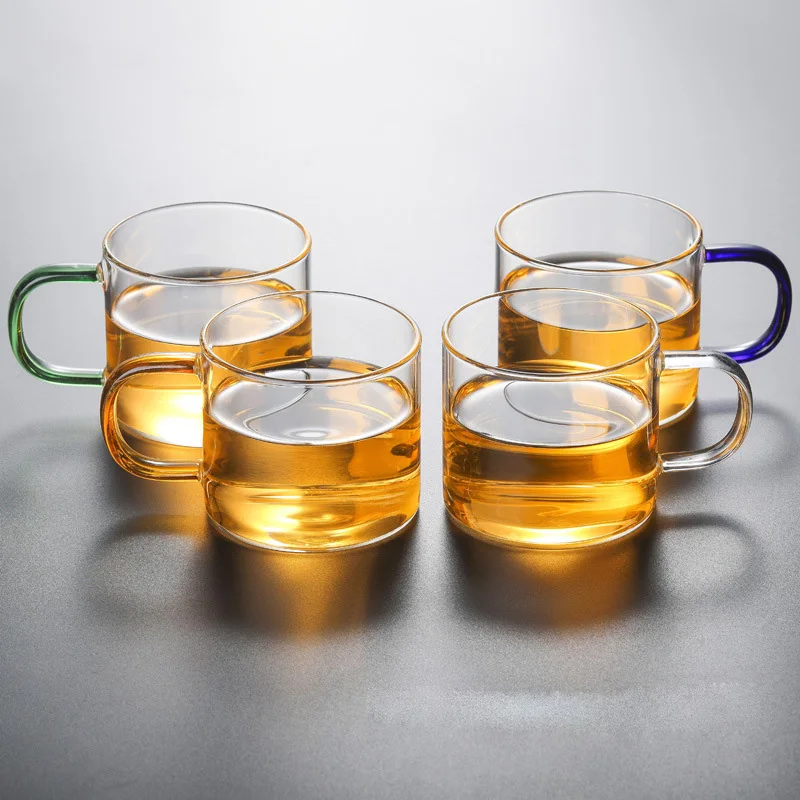Heat Resistant Reusable Borosilicate Glass Tea Cup Sets