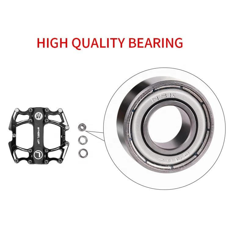 WHEEL UP  New Arrival Aluminium Alloy CNC Mountain Bike Sealed Bearing Ultralight Anti-slip Bicycle Folding Pedal Bicycle Part