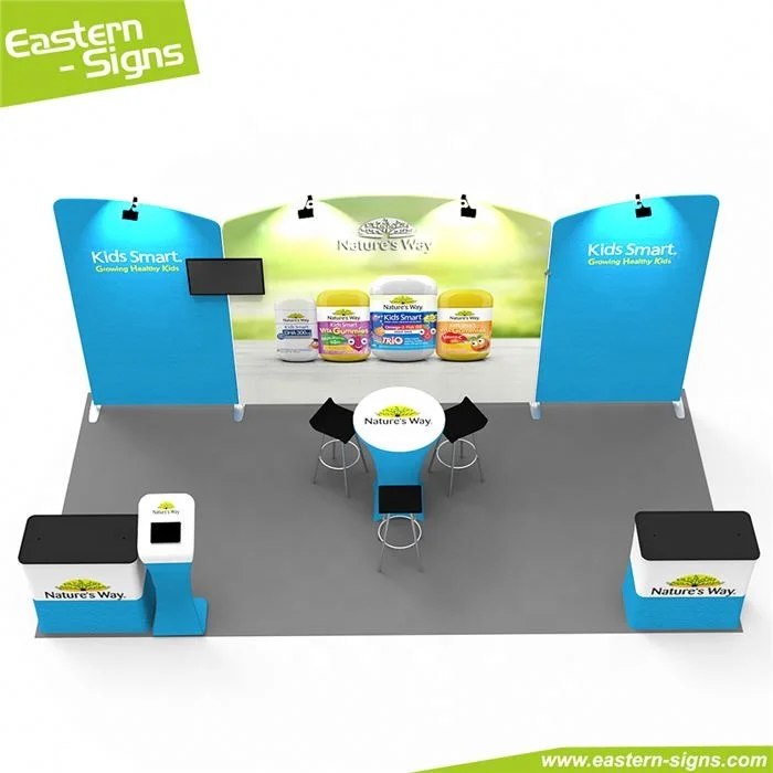 Easy-To-Install Custom Tension Fabric Pop Up Backdrop Exhibition Booth Trade Show Equipment Display Stand