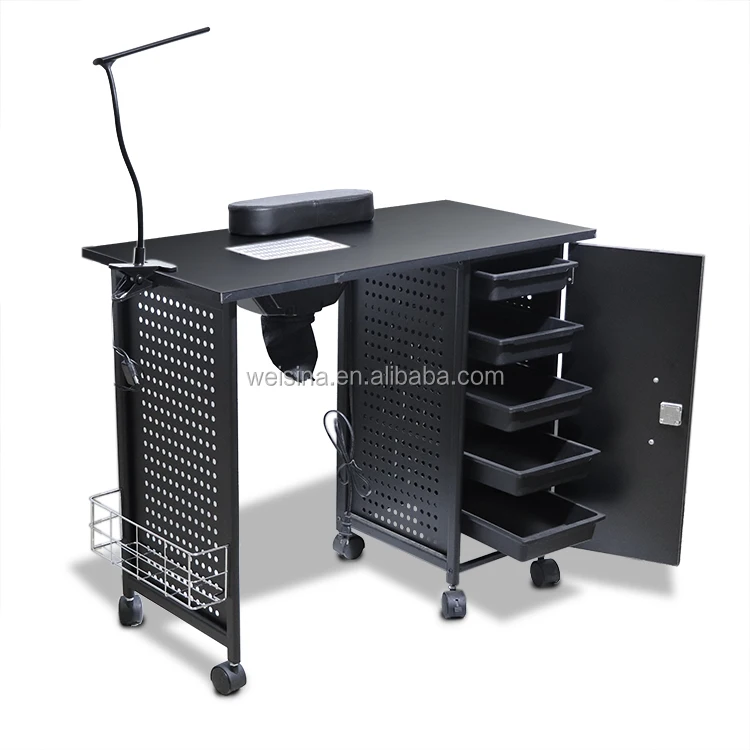 
Hot selling professional portable salon design nail table 