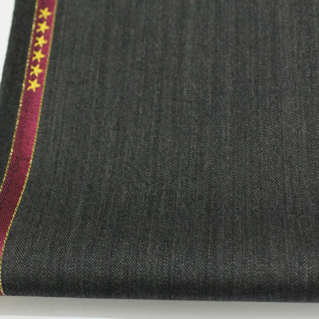 high quality grey herringbone for Italy merino worsted wool blended suit fabrics