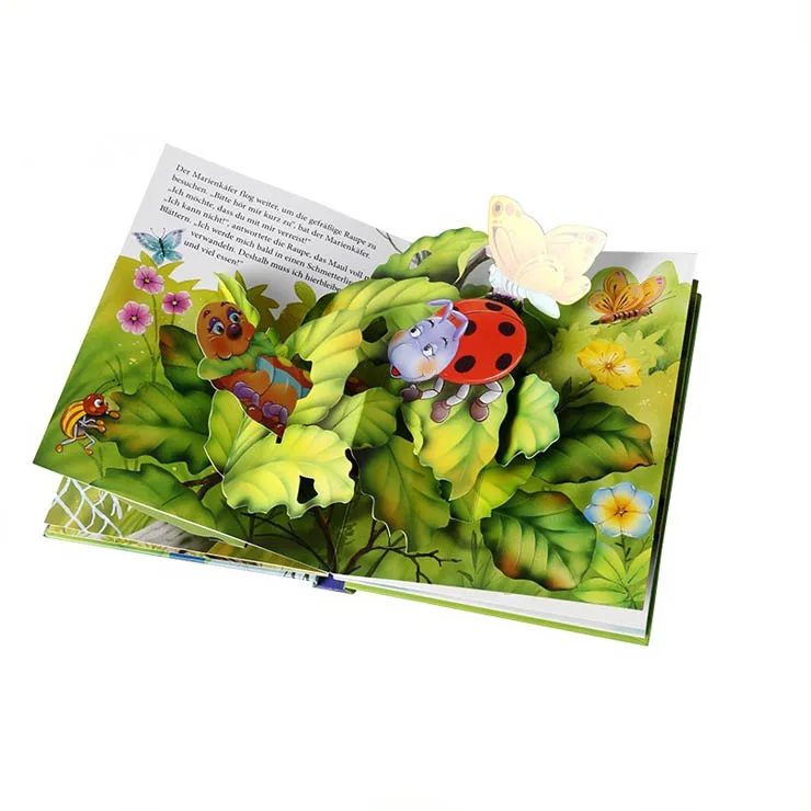 Kids 3D Pop Up Animal Sound Book Customize PET Film Sound Board Book