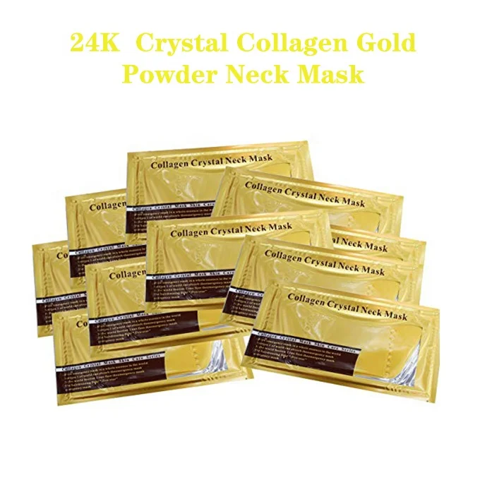 
Wholesale aging-resistant Anti-wrinkle anti-aging Golden facial Collagen Crystal neck mask 