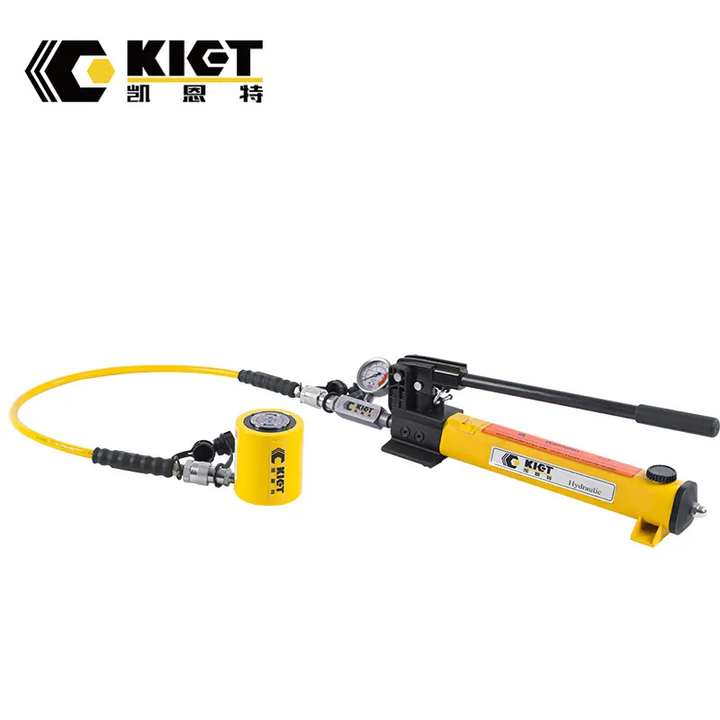 5-150TON capacity 6-62mm long stroke low height single acting flat hydraulic jack