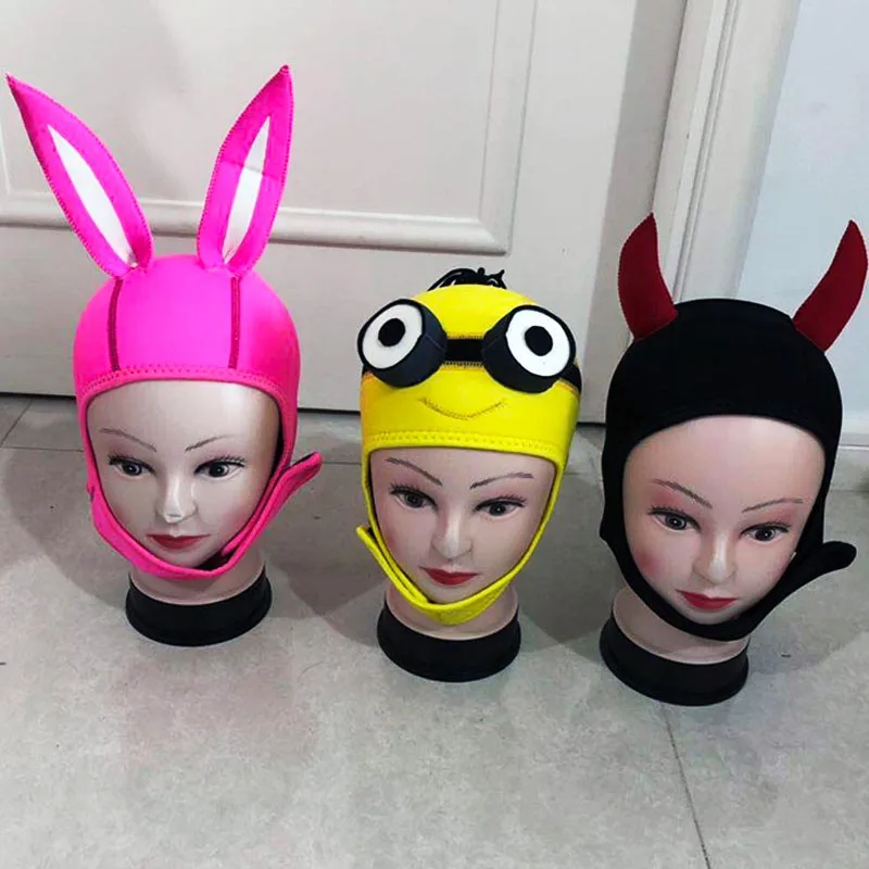 New Scuba Diving Fun 3mm Warm Neoprene Animal Hat Diving Hood Divers Cap hat