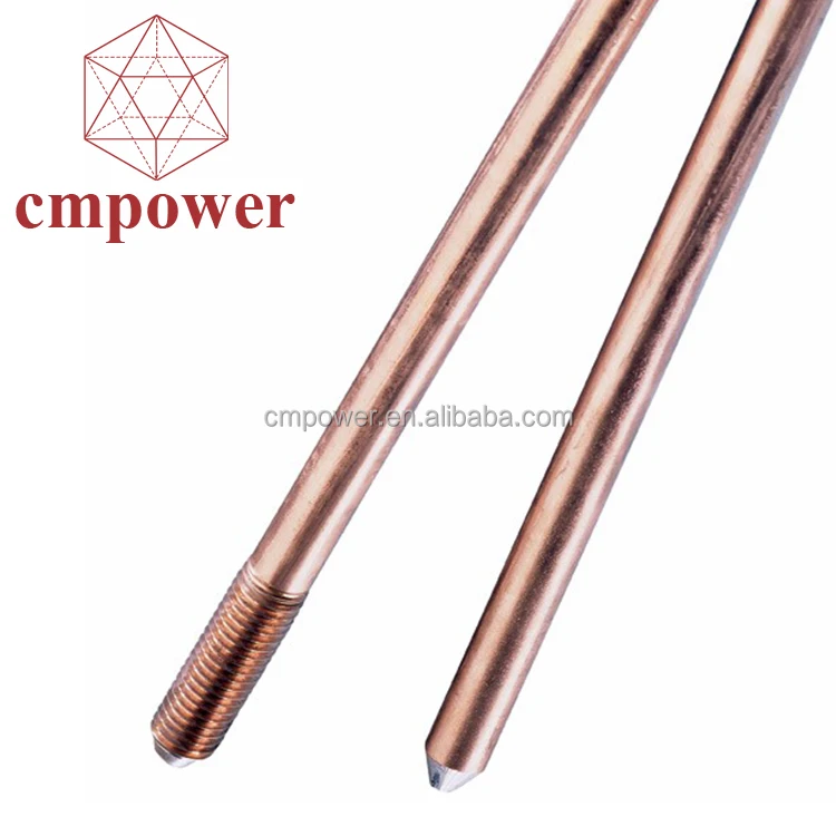 Custom Size Wholesale Galvanized Ground Tinned Copper Bonded Ground Rod