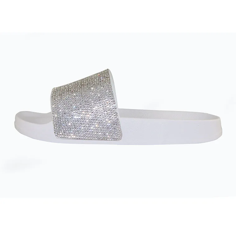 Women PVC Slippers outdoor Diamond Sandal  Cheap a flip flops