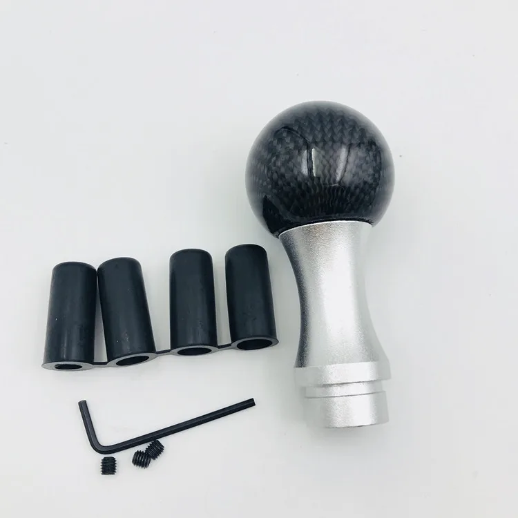 Real Carbon Fiber Round Ball Shape Universal Auto Car Truck Gear Shift Knob