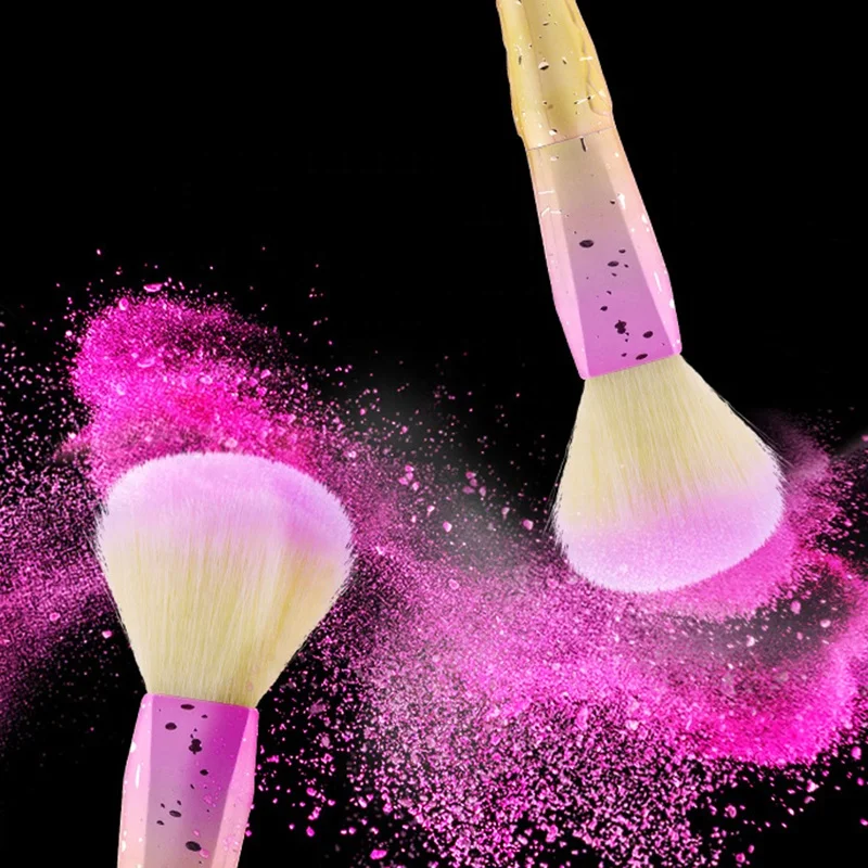 
5pcs Fresh Design Gradient Water-drop Pattern Fish Tail Makeup Brushes 