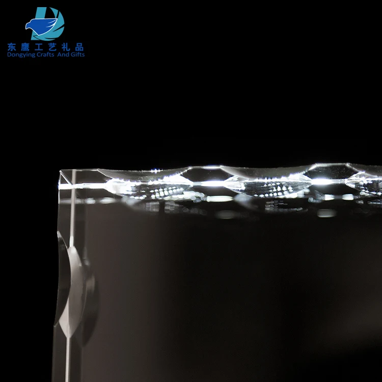 Personalized crystal glass paperweight cube for 3d laser engraving