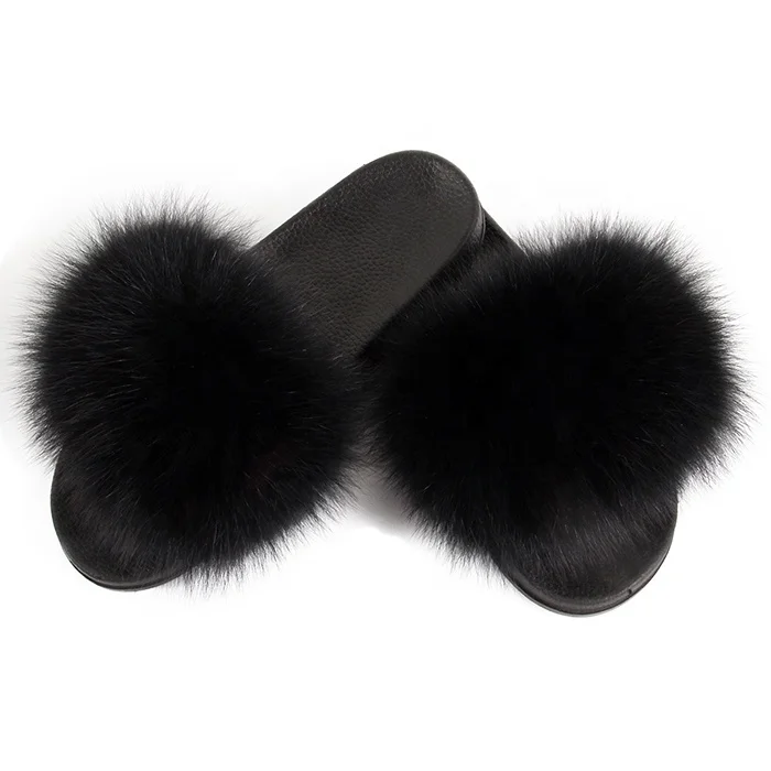 
Cheap Price Women Soft Fur Slippers With EVA Sole 