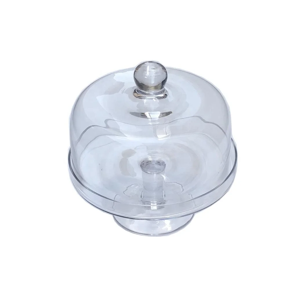 
handmade larger big size Clear Crystal Glass cake cover set for wedding cake stand with domed cover lid 