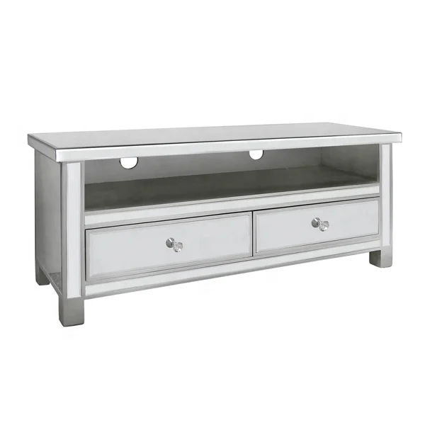 Popular modern glass mirrored TV stand cabinet