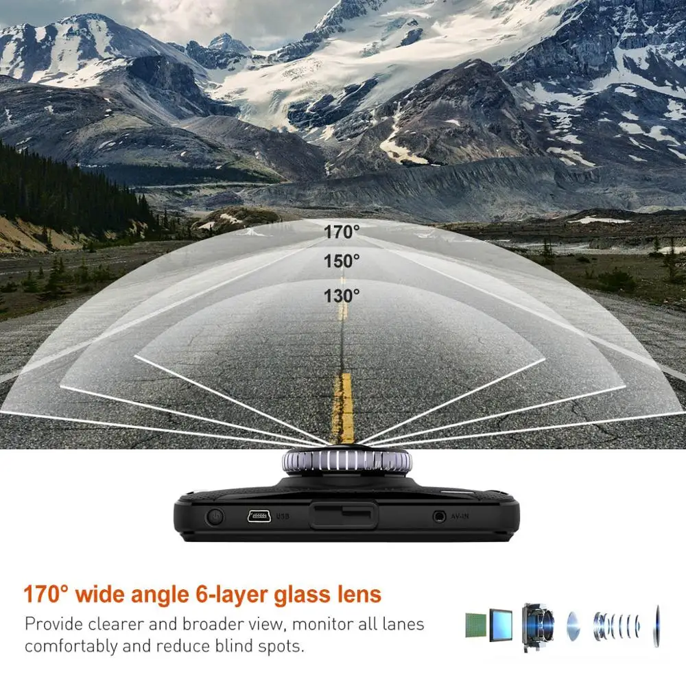 Universal full HD 1080P 4Inch 170 Wide Angel dashboard cameras for cars