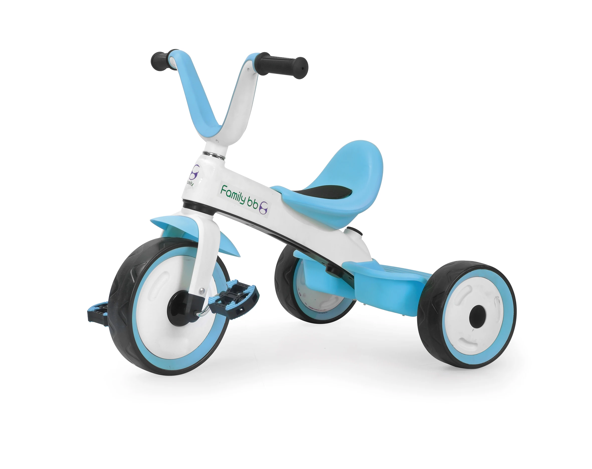 Trimily T608 Three Wheel Kid tricycle Magnesium Frame  Child Tricycle with Rear Basket for 1.5-5 Year Old Ride On Car