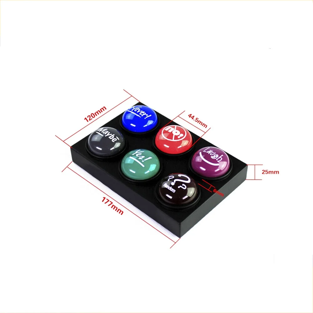 light up Answer Buzzers sound button Features 6 Funny answer Sayings easy button gift never no yes maybe laugh button