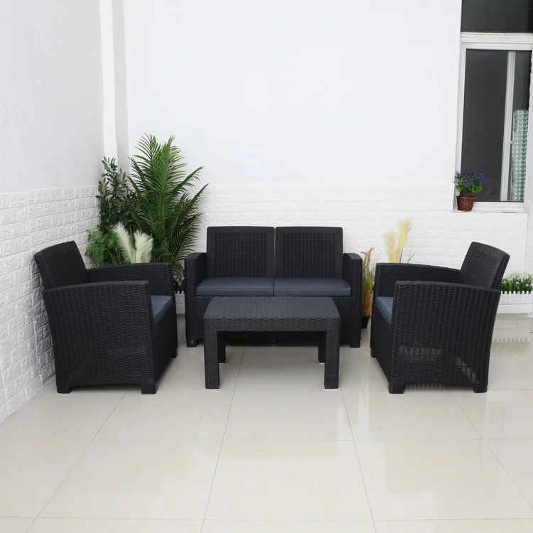 4 pcs outdoor furniture patio rattan sofa wicker sofa set