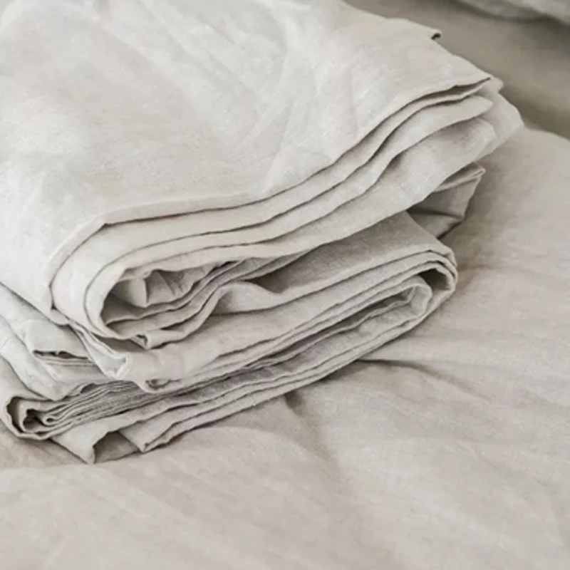 100% Linen 300t High Quality Queen Stonewash Luxury Bed Sheets Set Suitable for Hotels