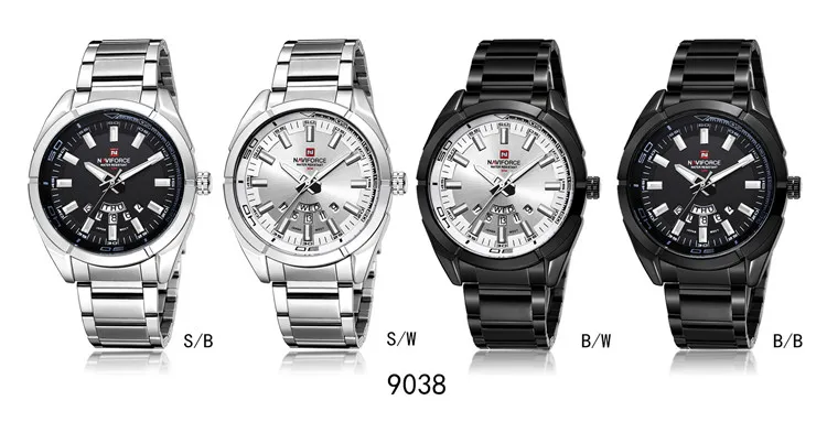 9038 NAVIFORECE brand quartz watches men Alloy wholesale china wrist watches