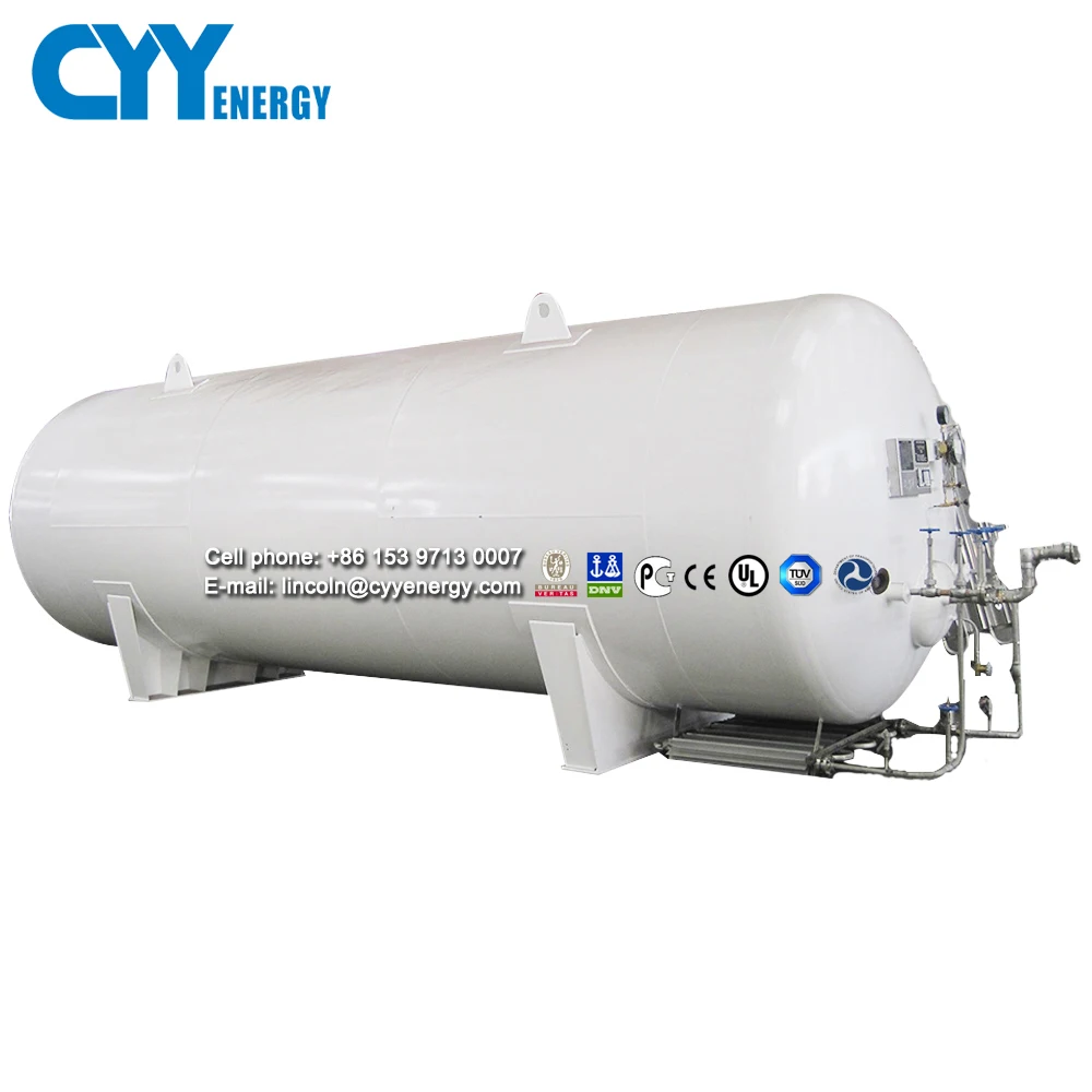 Horizontal type 50m3 Cryogenic Liquid Storage Tank LNG Tank