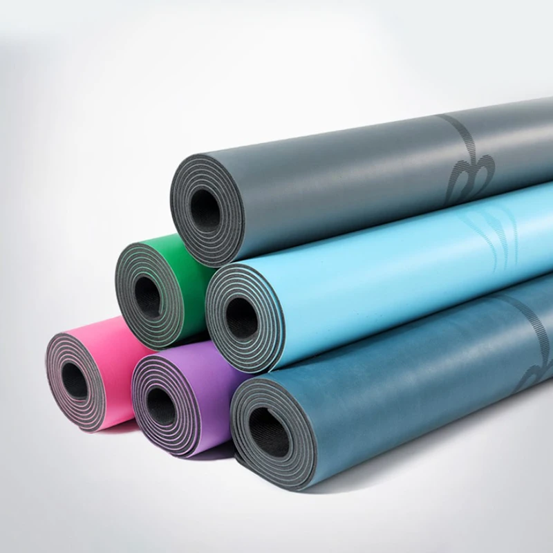 Amazon Hot Sales Gym Natural Rubber PU Yoga Mat Eco Friendly Solid  Yoga Mat With Laser Engraving Anti Slip Custom Yoga Mats