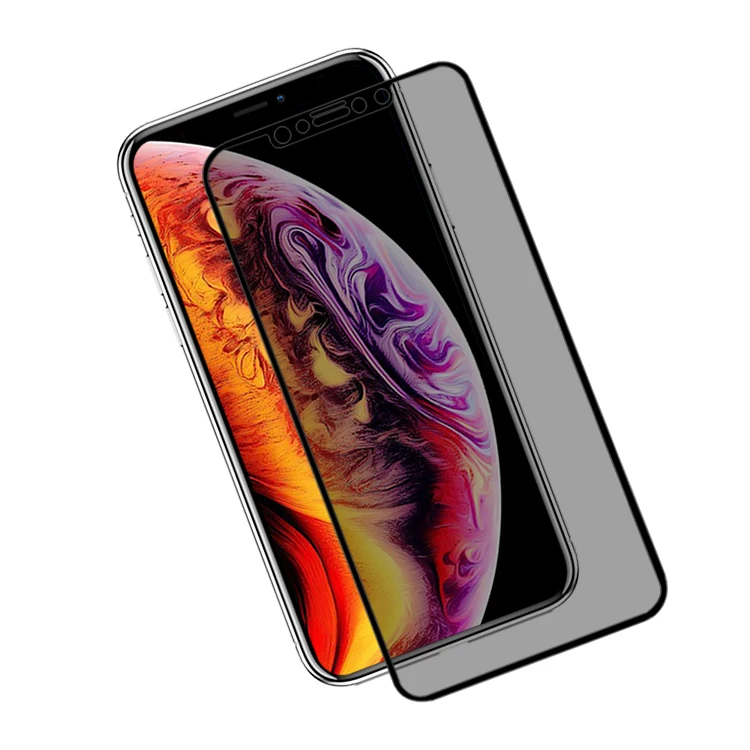 3D полный охват антишпионское защитное шелк печатных закаленное стекло экрана протектор для iPhone XS XR MAX 6,5 Дюймов