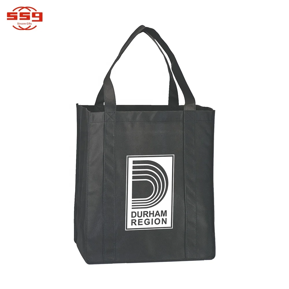 Reusable Promotional Daily Bags Custom Cheap Non Woven Carry Tote Bag Grocery Shopping Bags With Logo