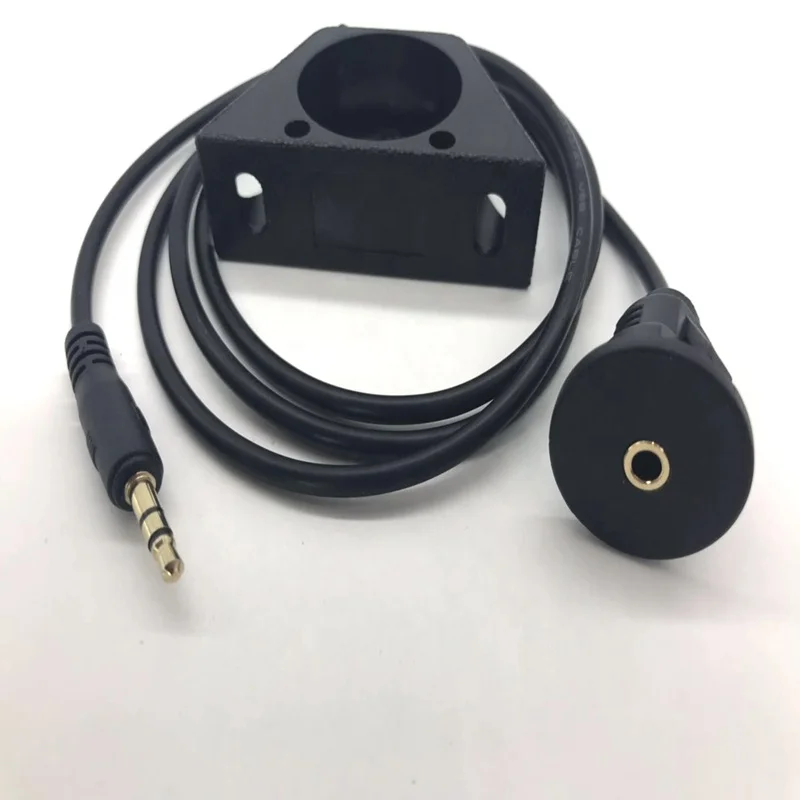 1M 3.5 Vehicle dashboard waterproof flush panel installed, Male to female car cable