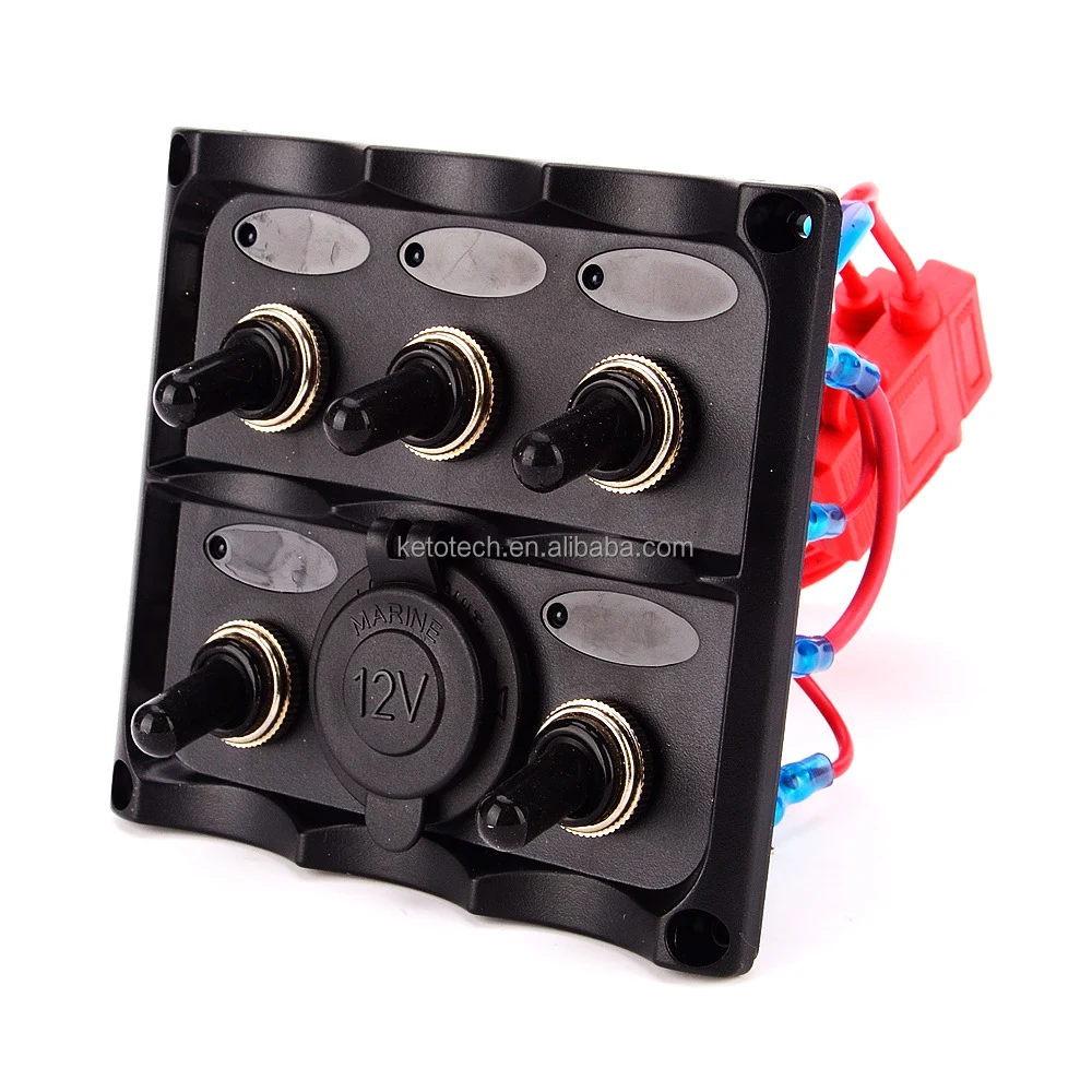 Автомобильный Автомобиль 5 способ тумблер панель с DC разъем питания