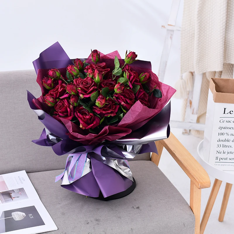 
 Shinewrap Водонепроницаемый оптовая продажа подарочный бумажный букет оберточная бумага для цветов и рулон  