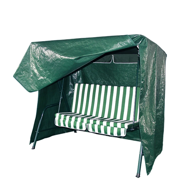 Factory sale competitive price outdoor dustproof and waterproof green PE material swing chair cover