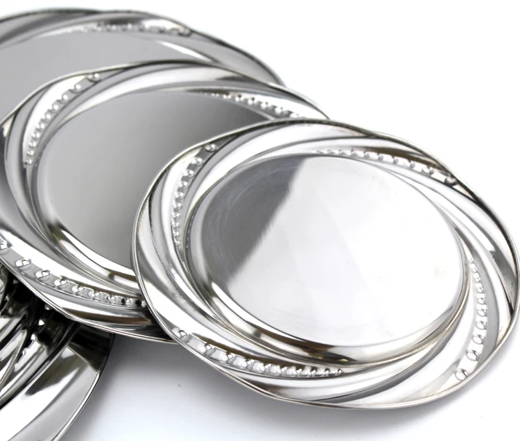 
Stainless steel 410 jade leaf pearl decoration plate/tray/dish 