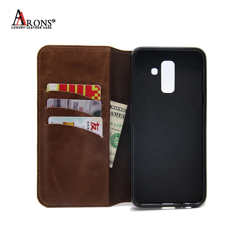 Фабрика питания противоударный градиент цвет пояса из натуральной кожи флип чехол для телефона Galaxy A6 +/A6 плюс 2018