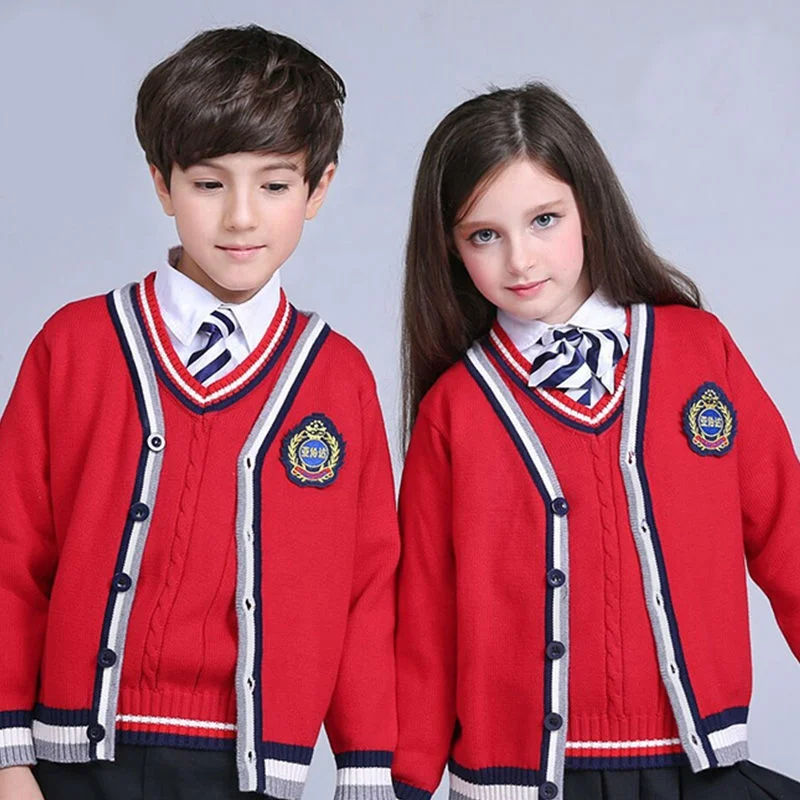 hot selling OEM new design custom winter warm school uniform sweater