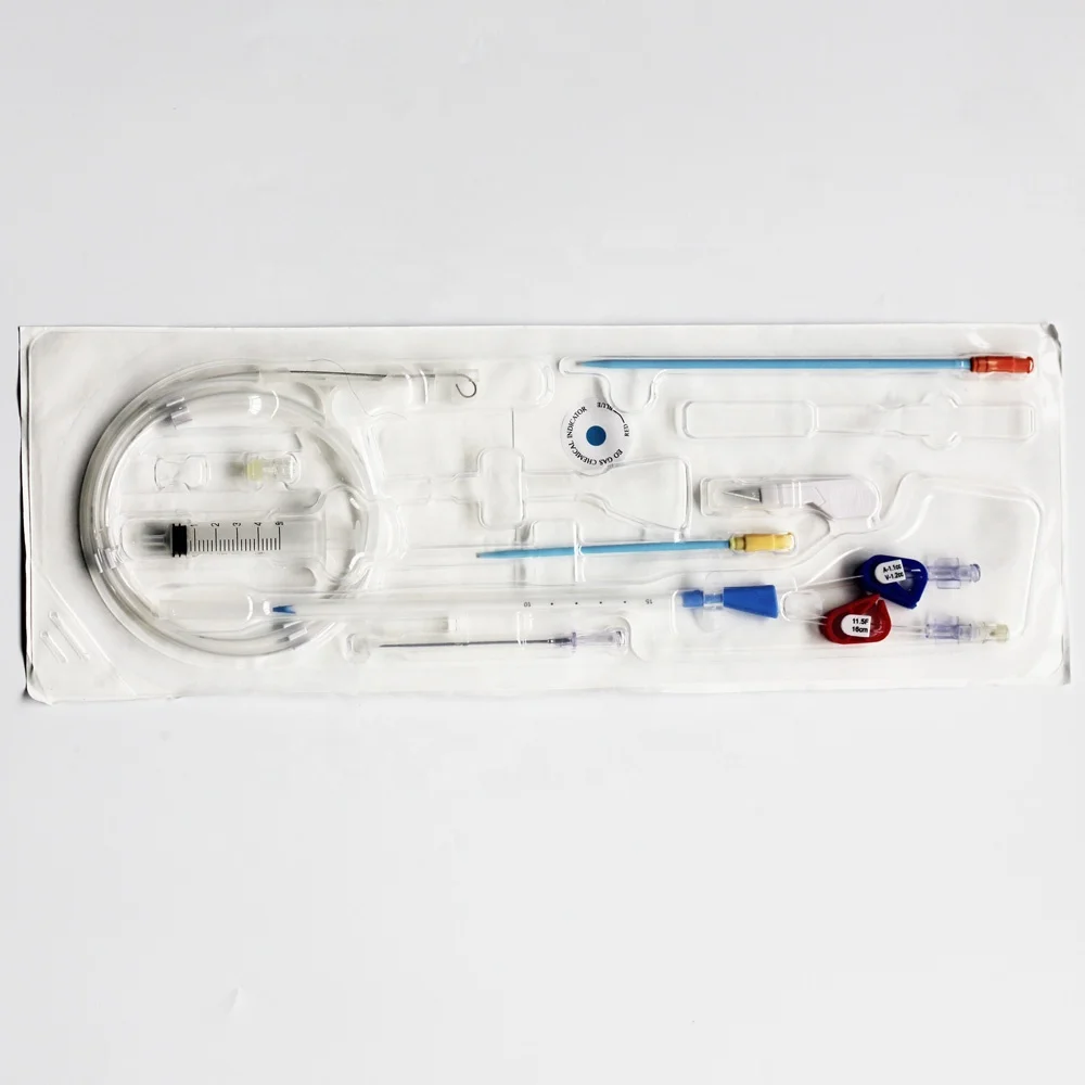 Одноразовый одинарный двойной тройной люмен Набор для гемодиализного диализного катетера