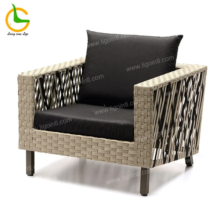Modern hotel rattan two seaters sofas jardin balcon muebles wicker furniture for courtyard and villa