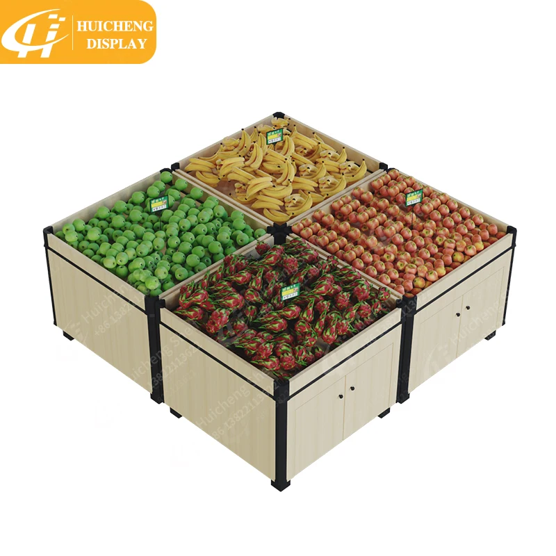 Custom fruit vegetable shelf shopping mall goods racks supermarket promotional product display