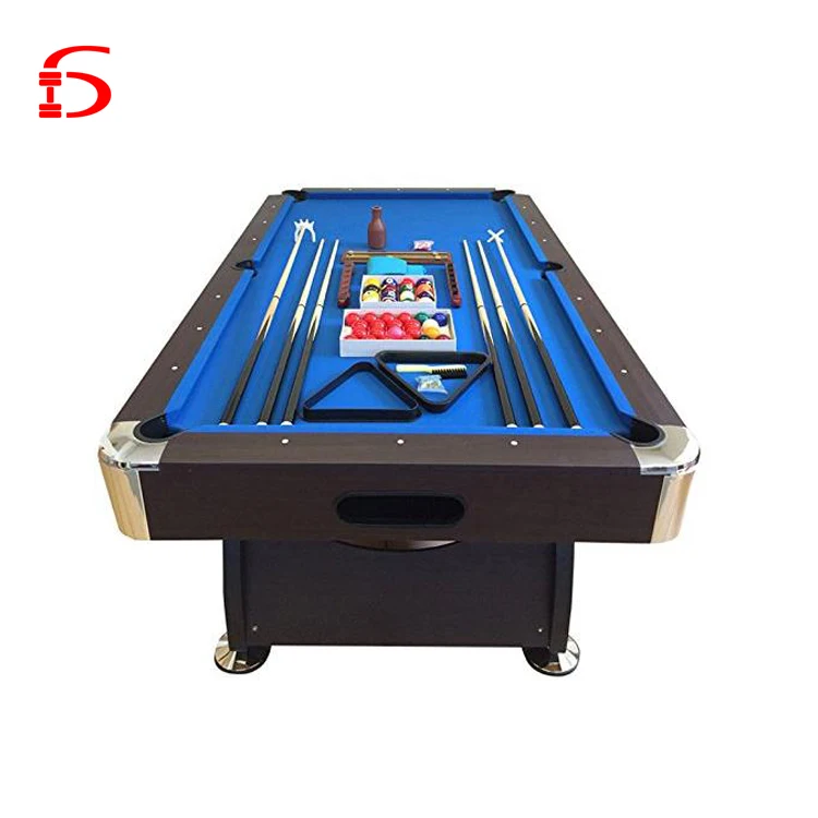 Blue colth Classic  Family Table Sport Game for Boys Girls 8ft wooden pool table