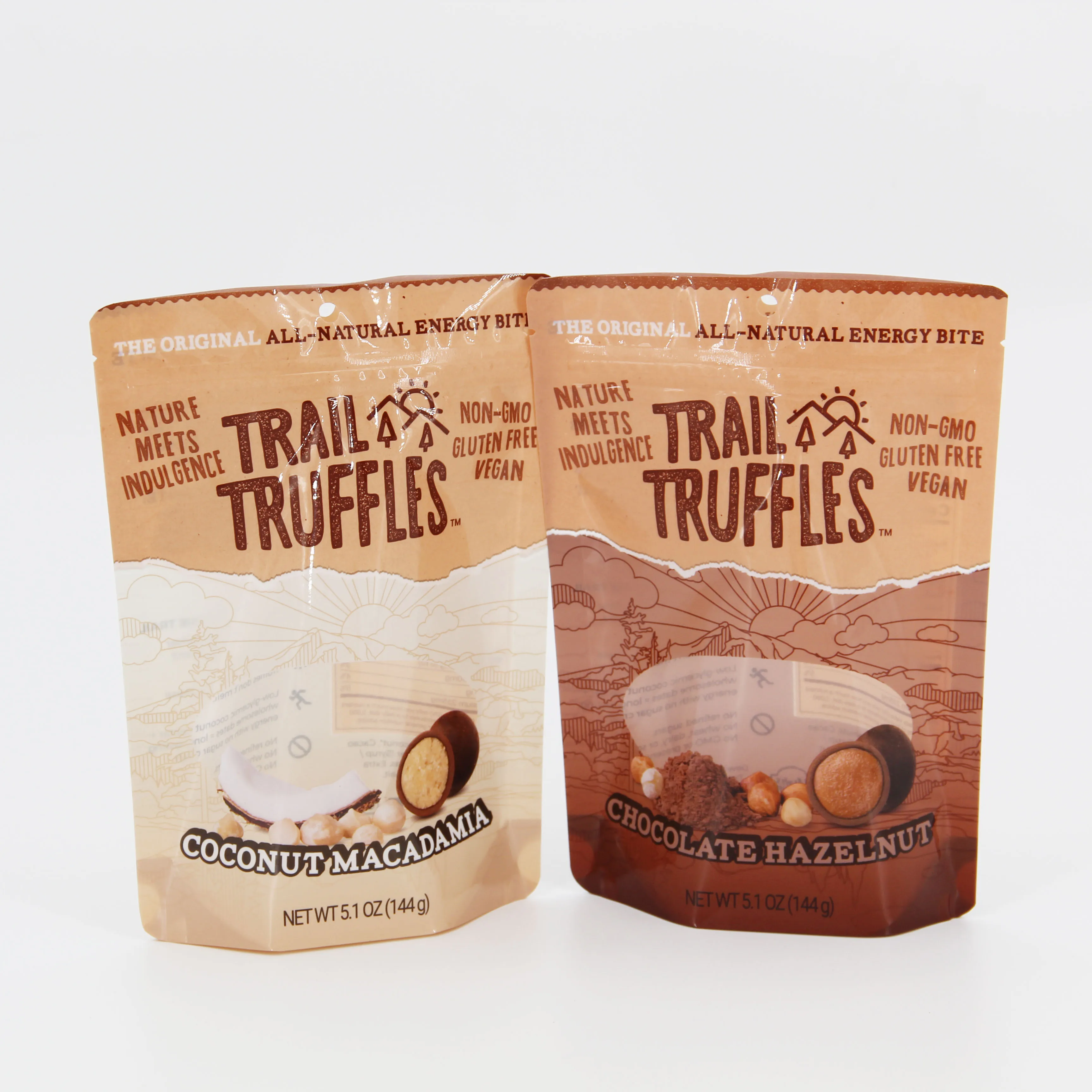 custom printed Premium food grade clear zipper dried nuts chocolate pouch bag